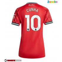 Ženske Nogometnih dresov Manchester United Matheus Cunha #10 Domači 2025-26 Kratki rokavi